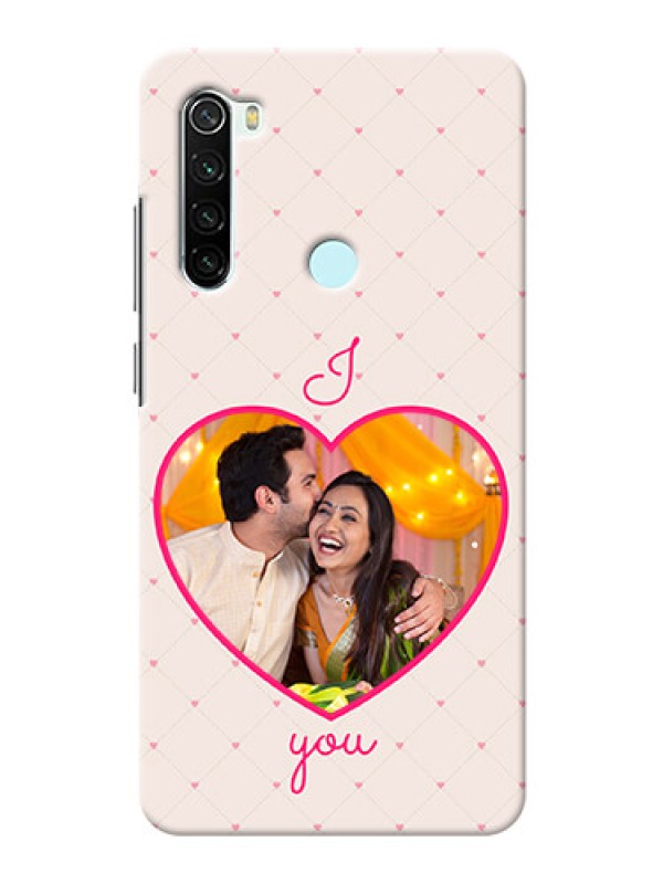 Custom Redmi Note 8 Personalized Mobile Covers: Heart Shape Design