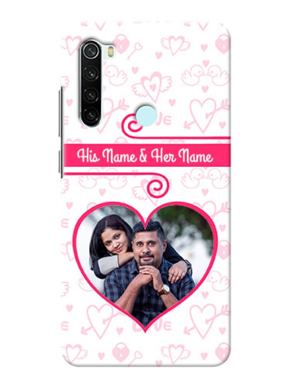 Custom Redmi Note 8 Personalized Phone Cases: Heart Shape Love Design