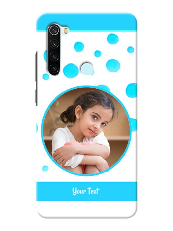 Custom Redmi Note 8 Custom Phone Covers: Blue Bubbles Pattern Design