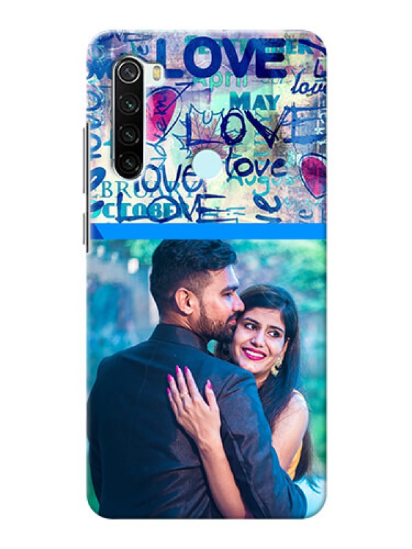 Custom Redmi Note 8 Mobile Covers Online: Colorful Love Design