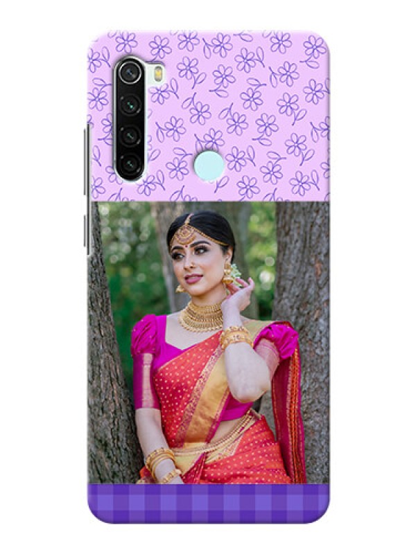 Custom Redmi Note 8 Mobile Cases: Purple Floral Design