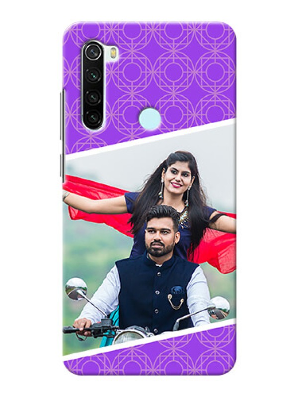 Custom Redmi Note 8 mobile back covers online: violet Pattern Design