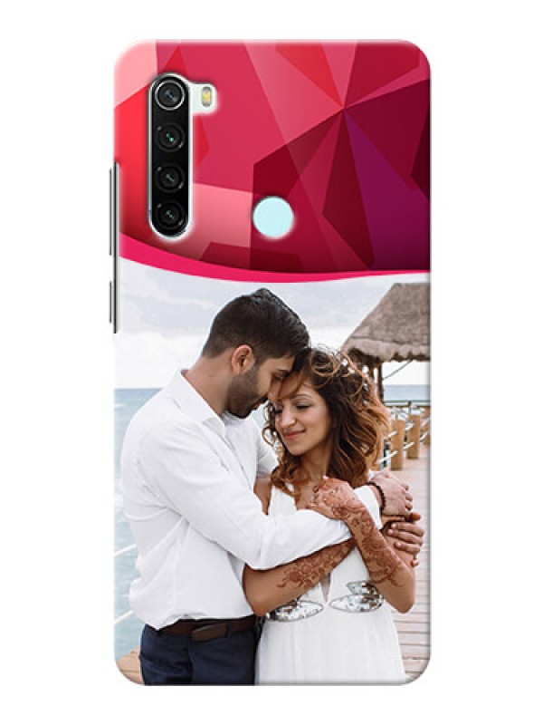 Custom Redmi Note 8 custom mobile back covers: Red Abstract Design