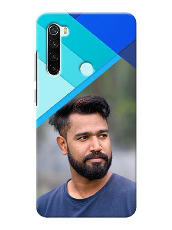 Custom Redmi Note 8 Phone Cases Online: Blue Abstract Cover Design