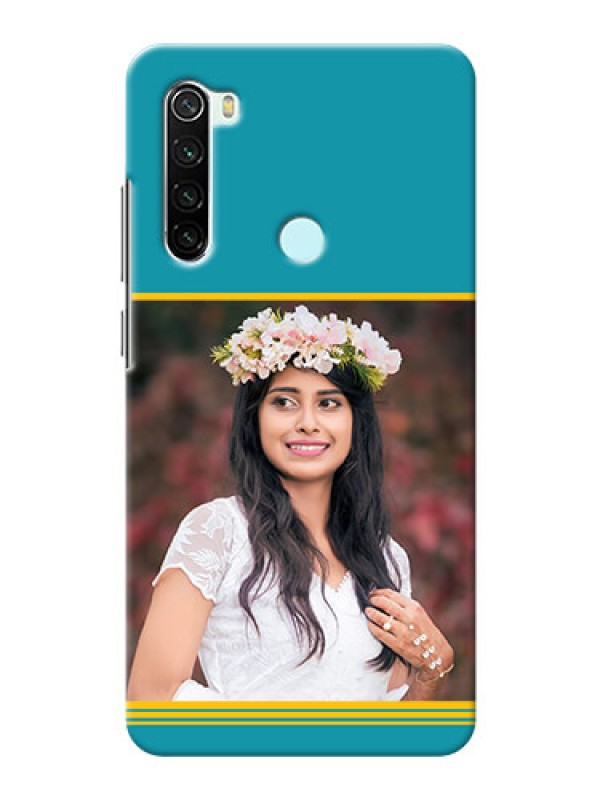 Custom Redmi Note 8 personalized phone covers: Yellow & Blue Design 