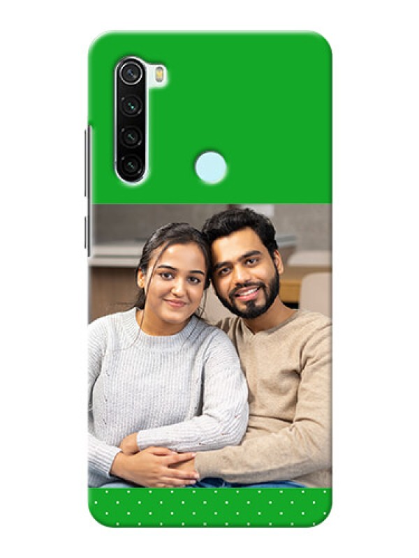 Custom Redmi Note 8 Personalised mobile covers: Green Pattern Design