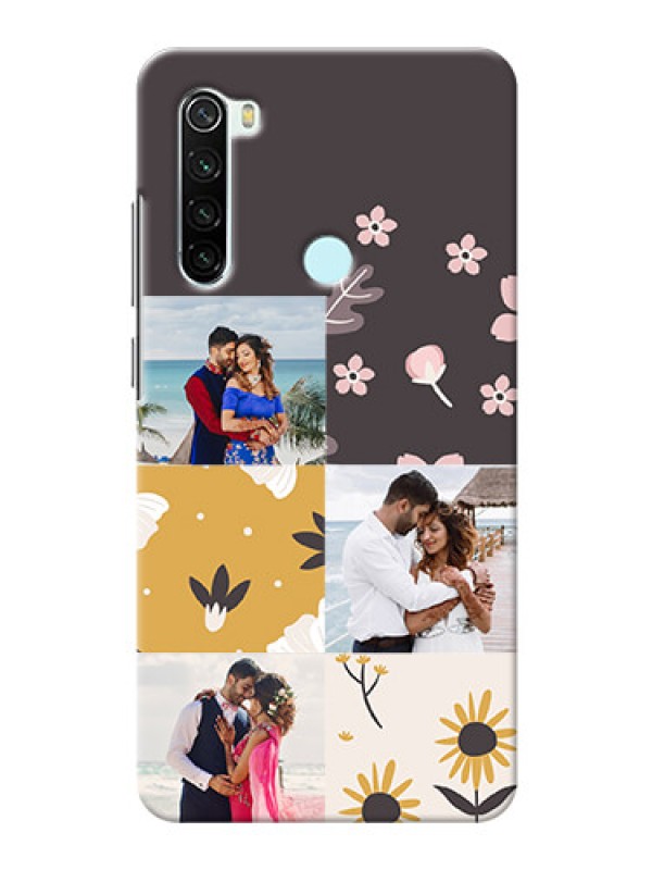 Custom Redmi Note 8 phone cases online: 3 Images with Floral Design