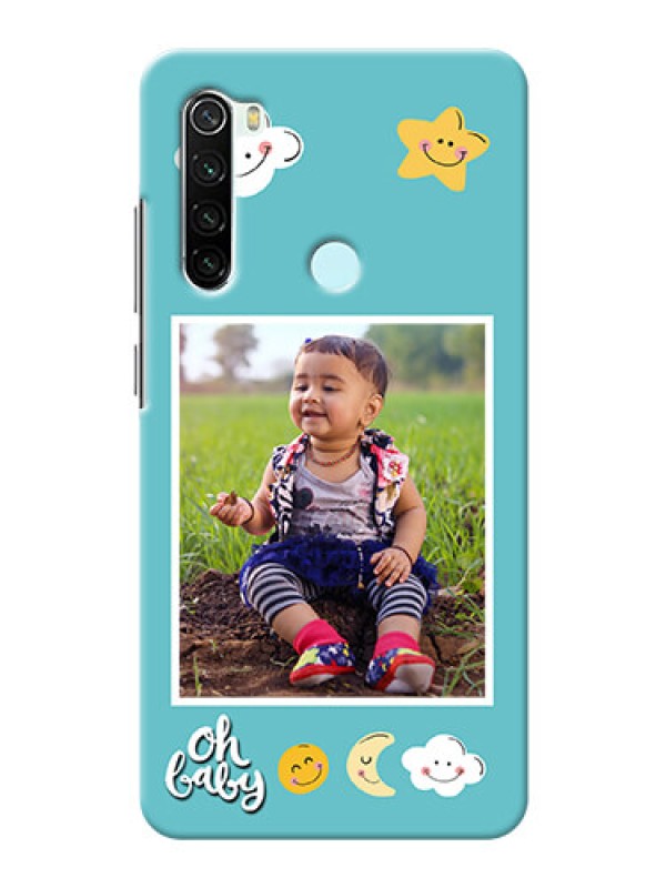 Custom Redmi Note 8 Personalised Phone Cases: Smiley Kids Stars Design