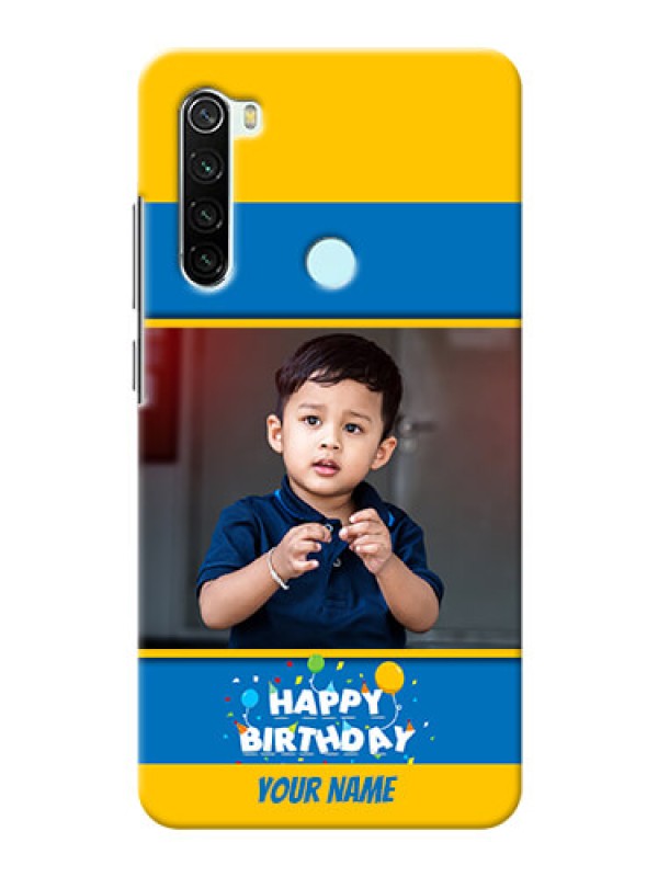 Custom Redmi Note 8 Mobile Back Covers Online: Birthday Wishes Design