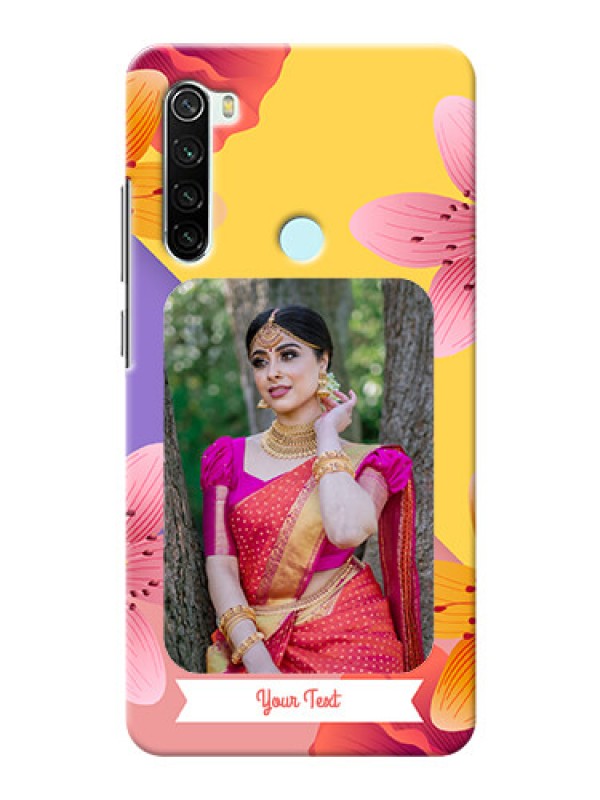 Custom Redmi Note 8 Mobile Covers: 3 Image With Vintage Floral Design