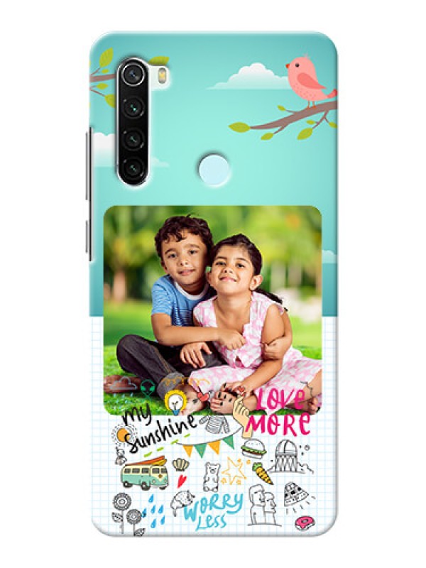 Custom Redmi Note 8 phone cases online: Doodle love Design