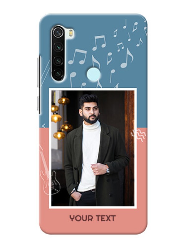 Custom Redmi Note 8 Phone Back Covers with Color Musical Note Design