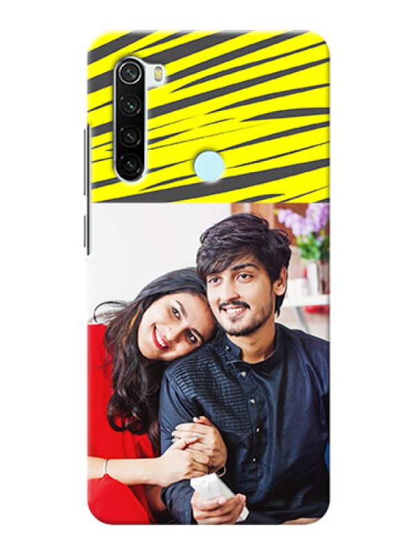 Custom Redmi Note 8 Personalised mobile covers: Yellow Abstract Design