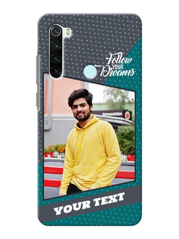 Custom Redmi Note 8 Back Covers: Background Pattern Design with Quote
