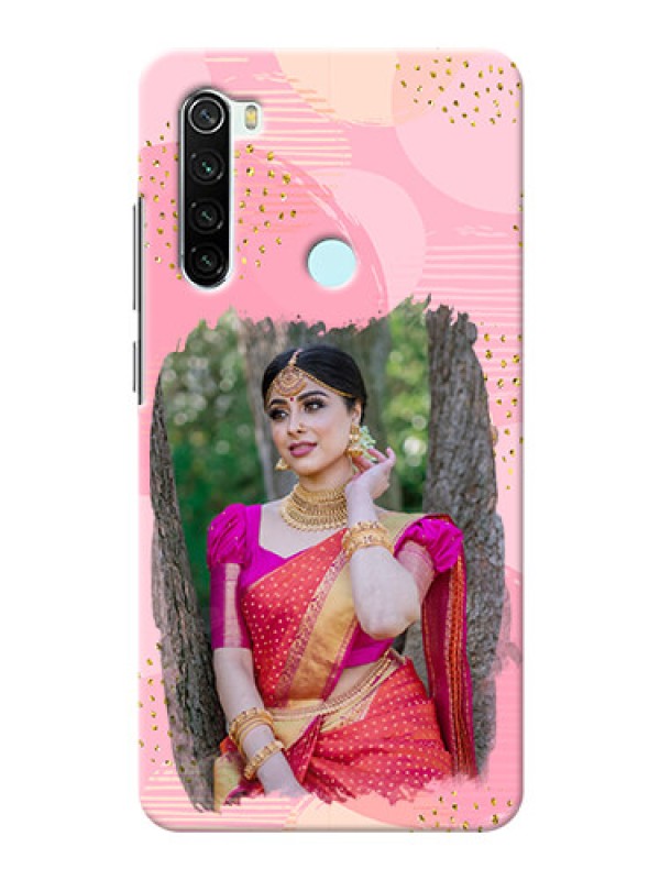 Custom Redmi Note 8 Phone Covers for Girls: Gold Glitter Splash Design