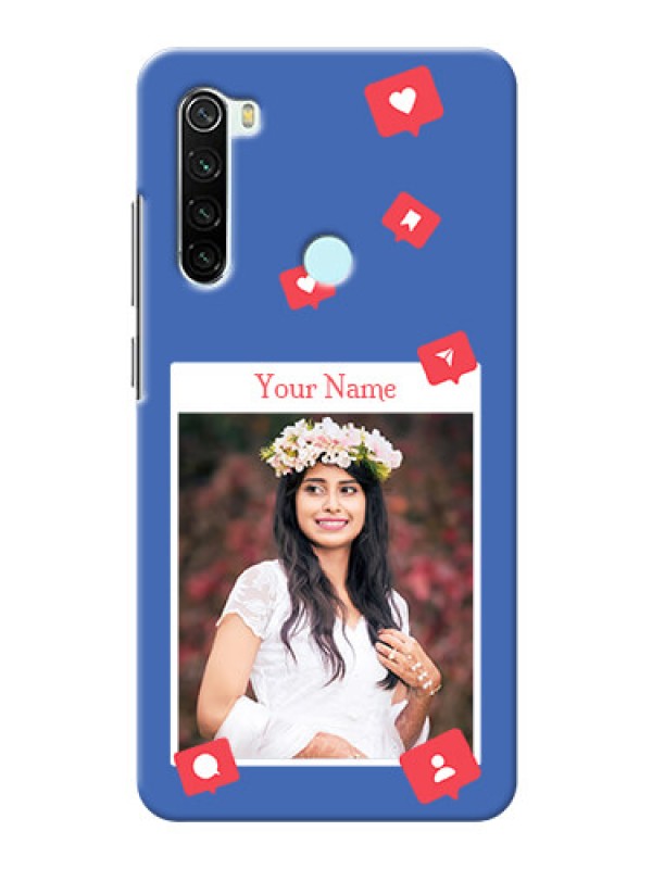 Custom Redmi Note 8 Back Covers: Like Share And Comment Design