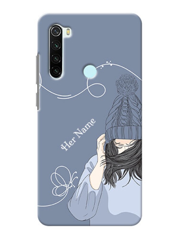 Custom Redmi Note 8 Custom Mobile Case with Girl in winter outfit Design