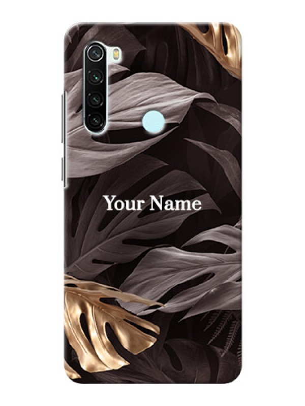 Custom Redmi Note 8 Mobile Back Covers: Wild Leaves digital paint Design