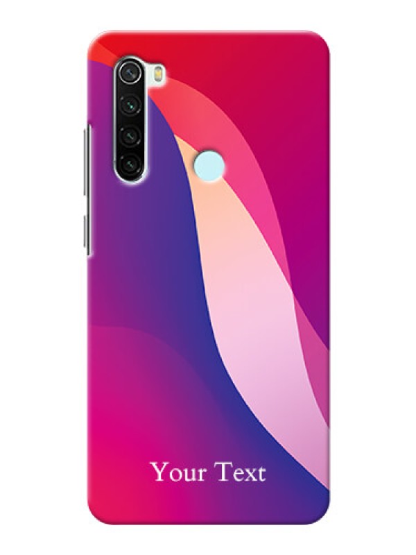 Custom Redmi Note 8 Mobile Back Covers: Digital abstract Overlap Design