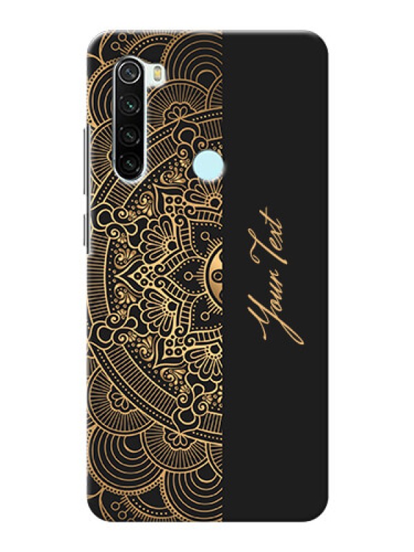 Custom Redmi Note 8 Back Covers: Mandala art with custom text Design