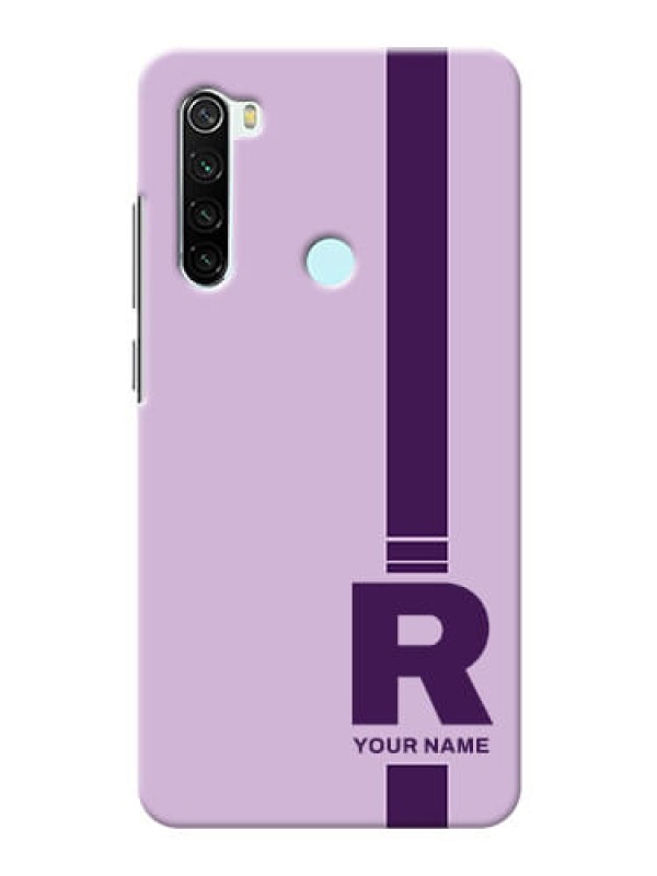 Custom Redmi Note 8 Custom Phone Covers: Simple dual tone stripe with name Design