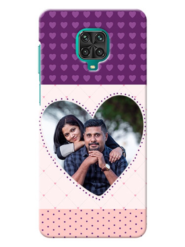 Custom Redmi Note 9 pro Max Mobile Back Covers: Violet Love Dots Design
