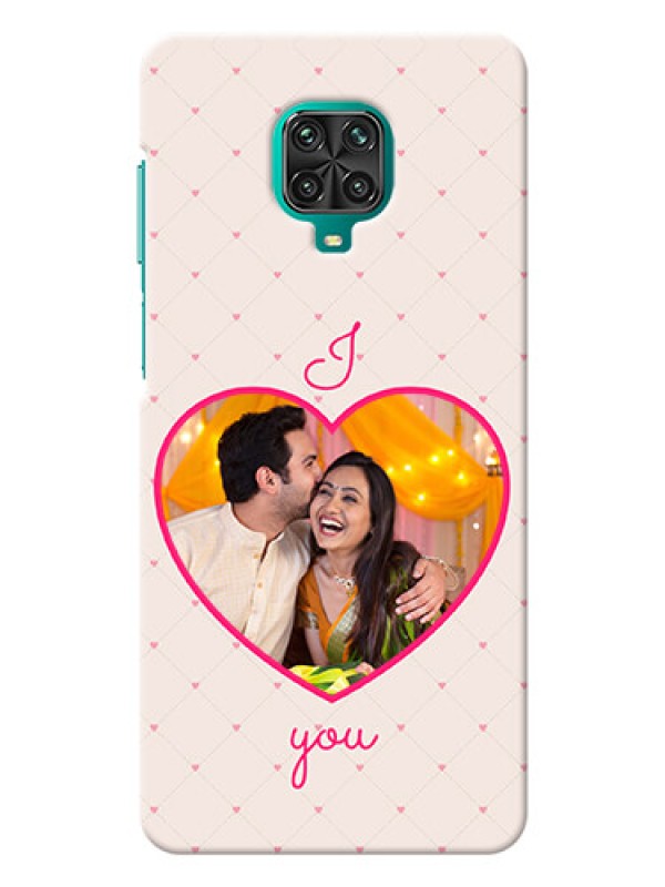 Custom Redmi Note 9 pro Max Personalized Mobile Covers: Heart Shape Design