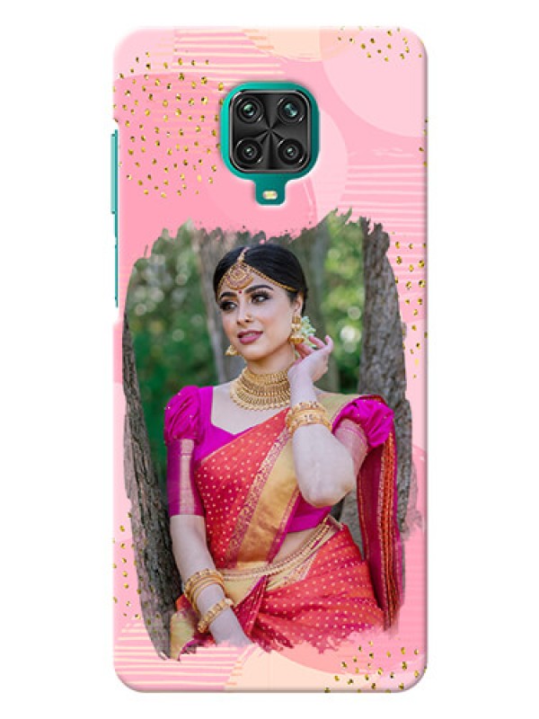 Custom Redmi Note 9 pro Max Phone Covers for Girls: Gold Glitter Splash Design