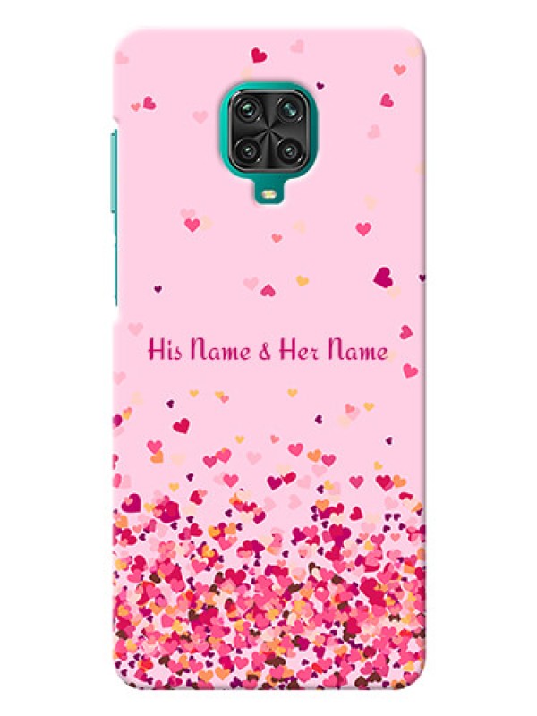 Custom Redmi Note 9 Pro Max Phone Back Covers: Floating Hearts Design