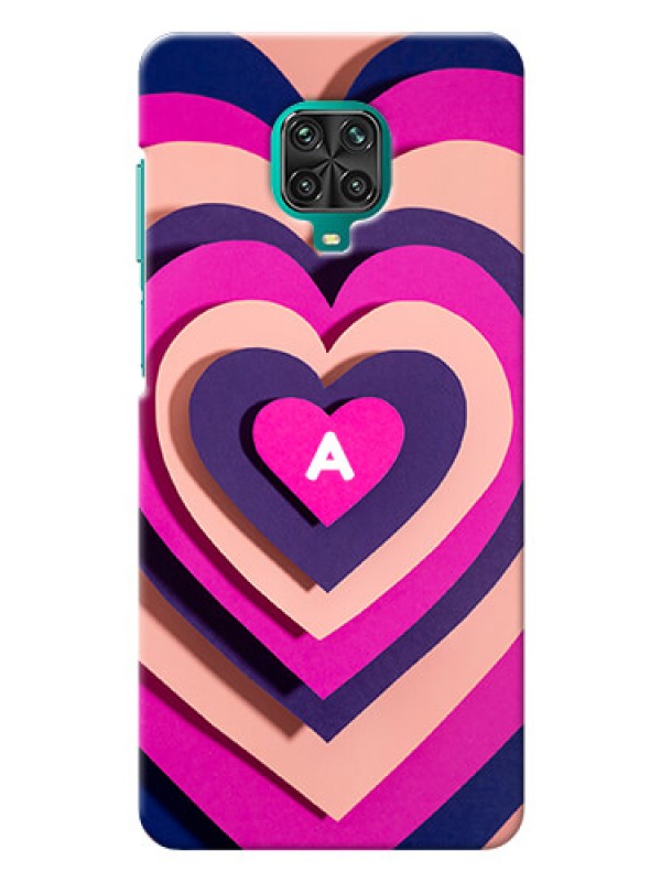 Custom Redmi Note 9 Pro Max Custom Mobile Case with Cute Heart Pattern Design