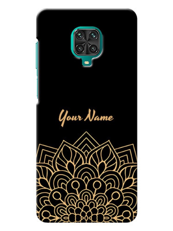 Custom Redmi Note 9 Pro Max Back Covers: Golden mandala Design