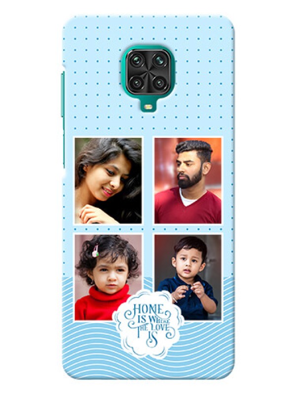 Custom Redmi Note 9 Pro Max Custom Phone Covers: Cute love quote with 4 pic upload Design