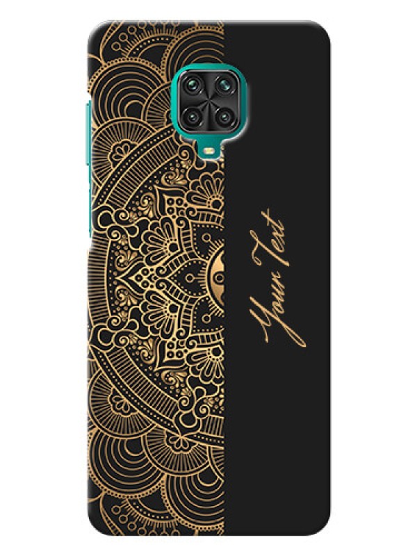 Custom Redmi Note 9 Pro Max Back Covers: Mandala art with custom text Design