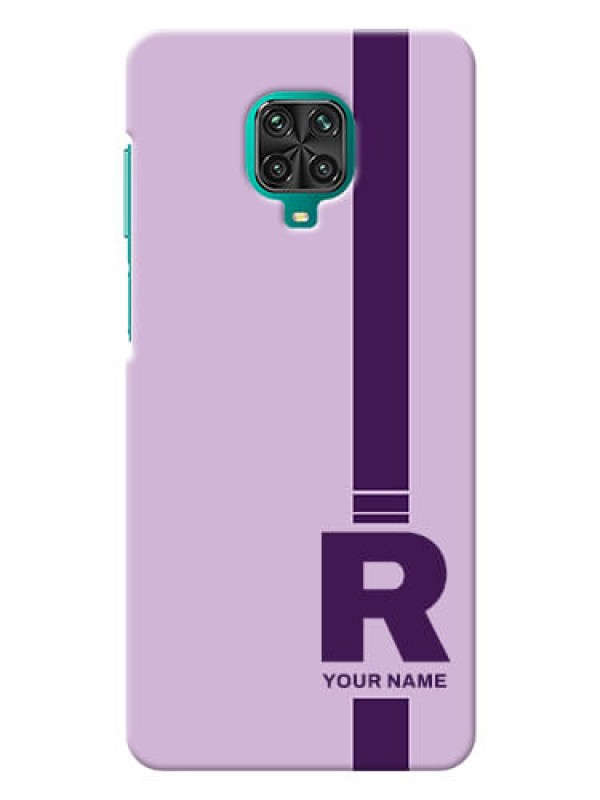Custom Redmi Note 9 Pro Max Custom Phone Covers: Simple dual tone stripe with name Design