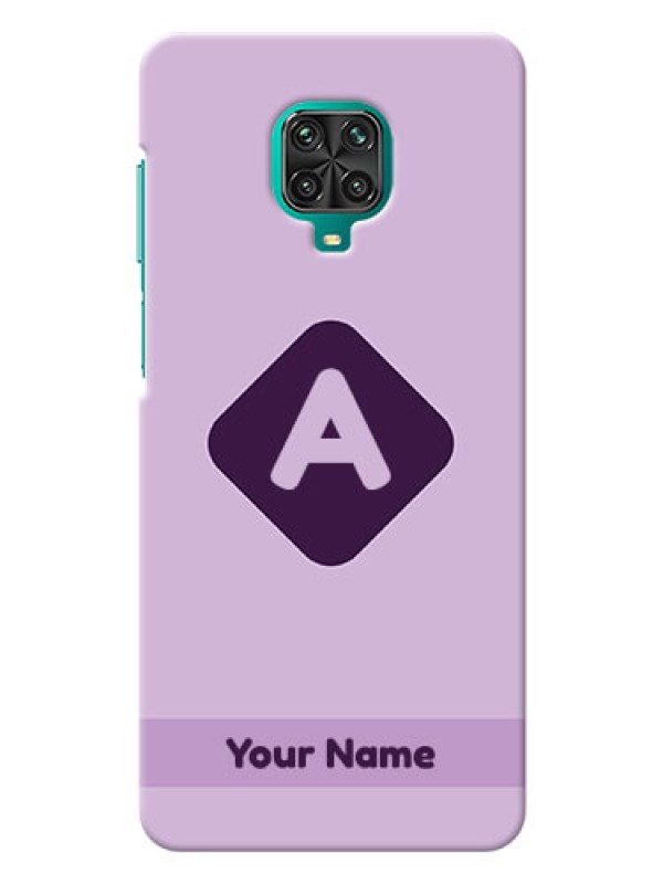 Custom Redmi Note 9 Pro Max Custom Mobile Case with Custom Letter in curved badge Design