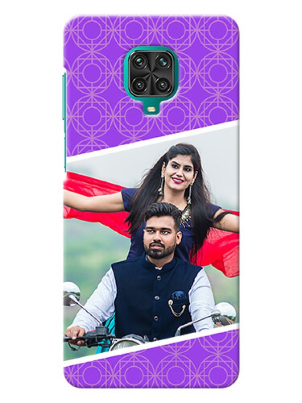 Custom Redmi Note 9 pro mobile back covers online: violet Pattern Design