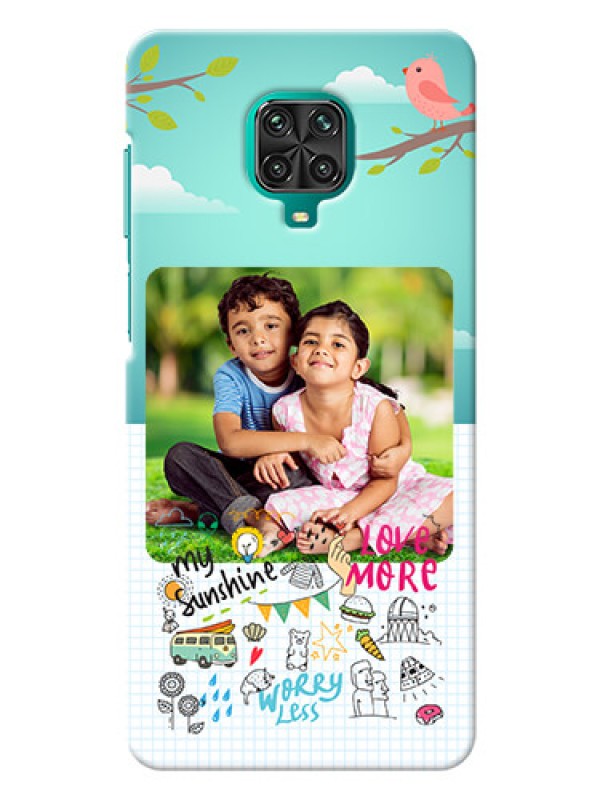 Custom Redmi Note 9 pro phone cases online: Doodle love Design