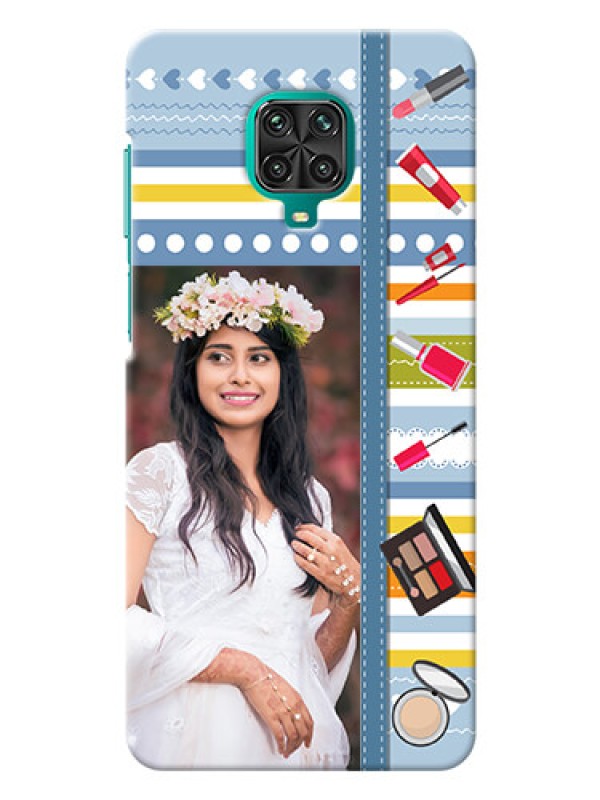Custom Redmi Note 9 pro Personalized Mobile Cases: Makeup Icons Design