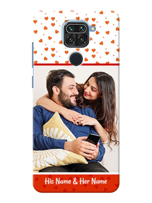 Custom Redmi Note 9 Phone Back Covers: Orange Love Symbol Design