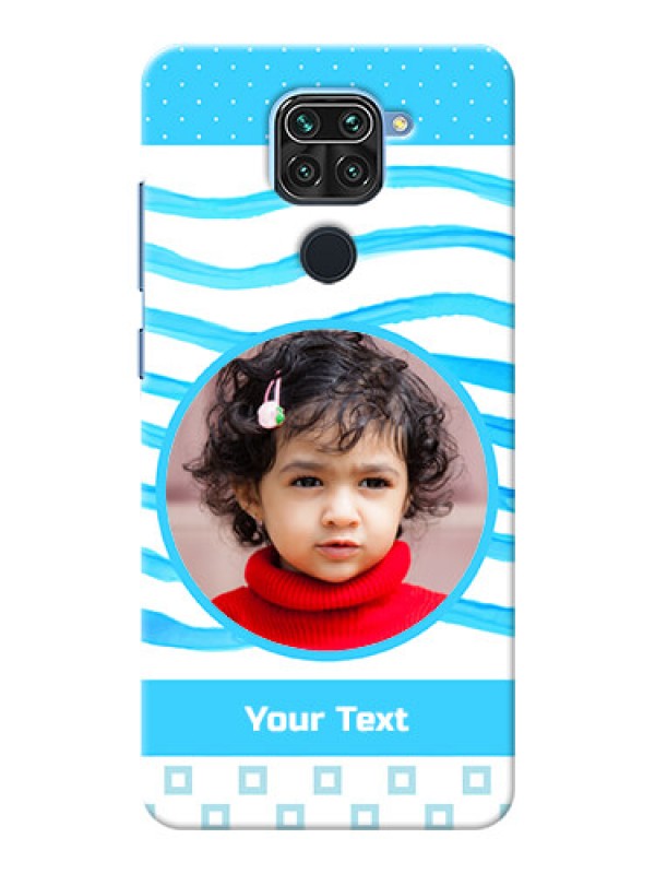 Custom Redmi Note 9 phone back covers: Simple Blue Case Design