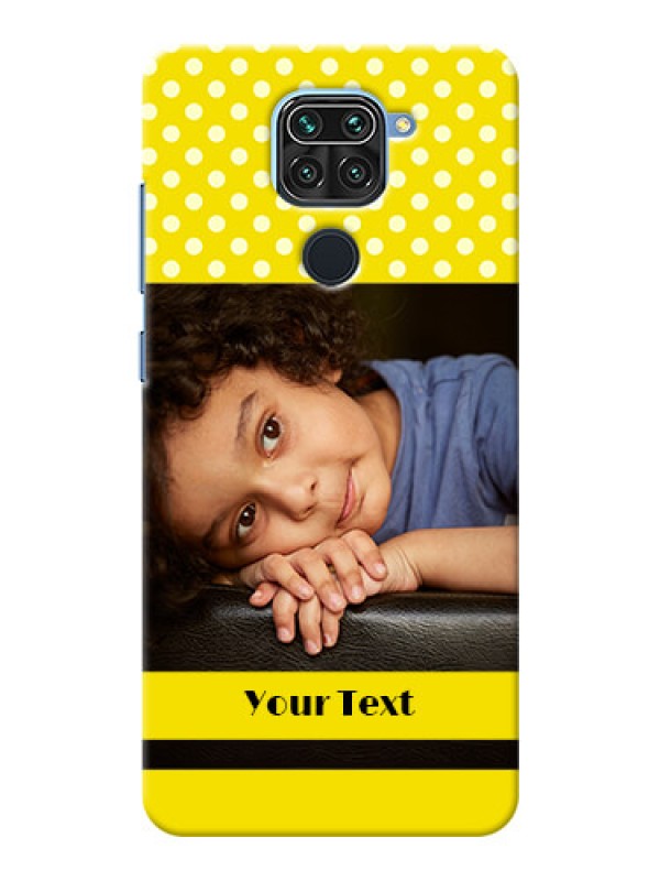 Custom Redmi Note 9 Custom Mobile Covers: Bright Yellow Case Design