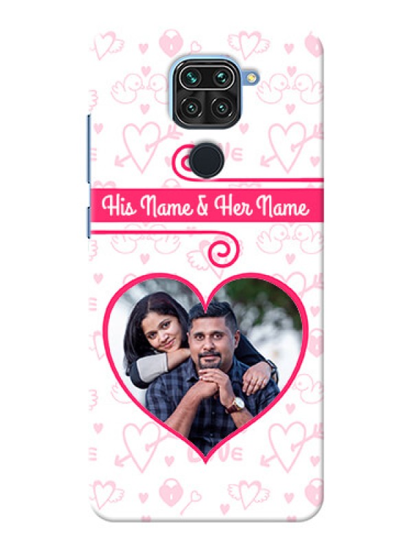 Custom Redmi Note 9 Personalized Phone Cases: Heart Shape Love Design