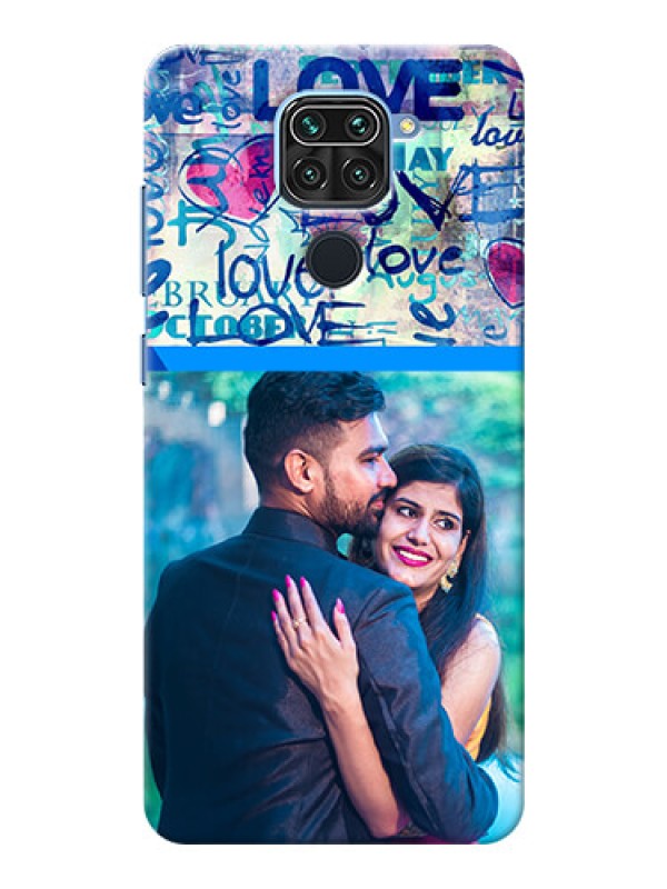 Custom Redmi Note 9 Mobile Covers Online: Colorful Love Design