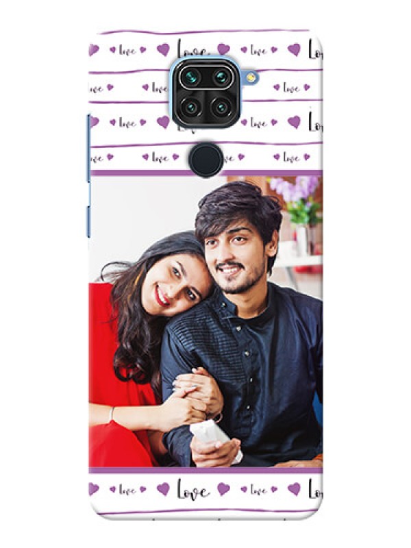 Custom Redmi Note 9 Mobile Back Covers: Couples Heart Design