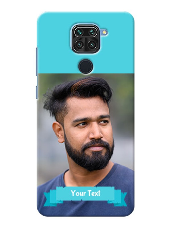 Custom Redmi Note 9 Personalized Mobile Covers: Simple Blue Color Design