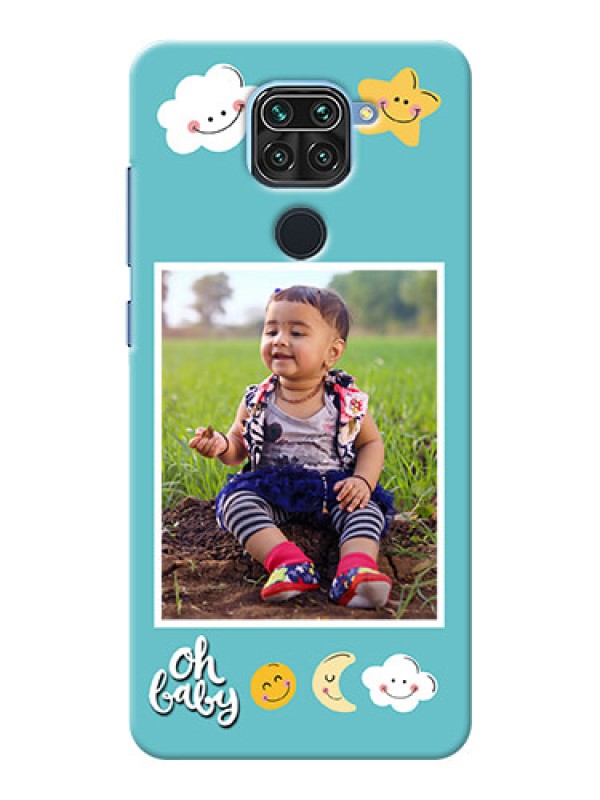 Custom Redmi Note 9 Personalised Phone Cases: Smiley Kids Stars Design