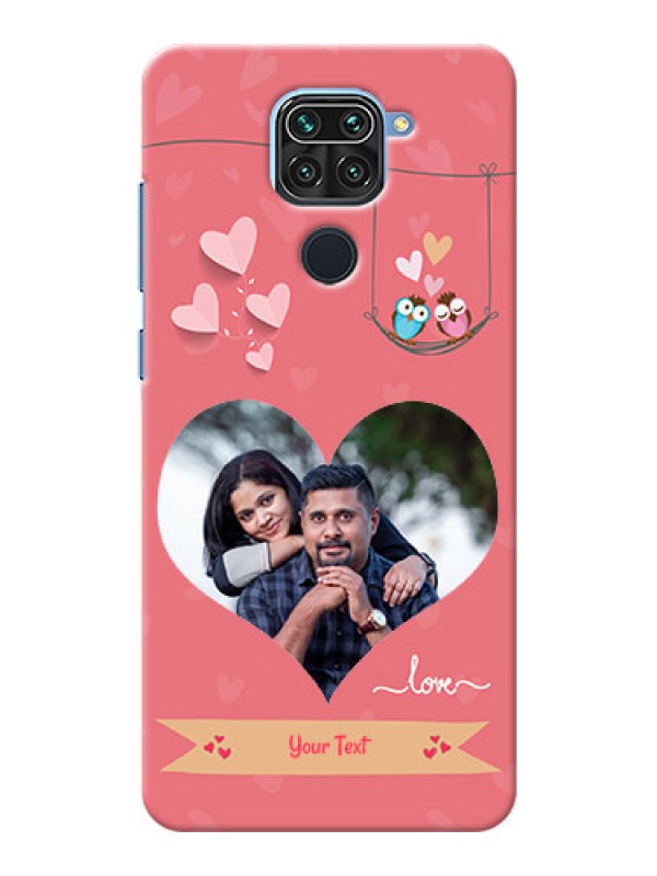 Custom Redmi Note 9 custom phone covers: Peach Color Love Design 