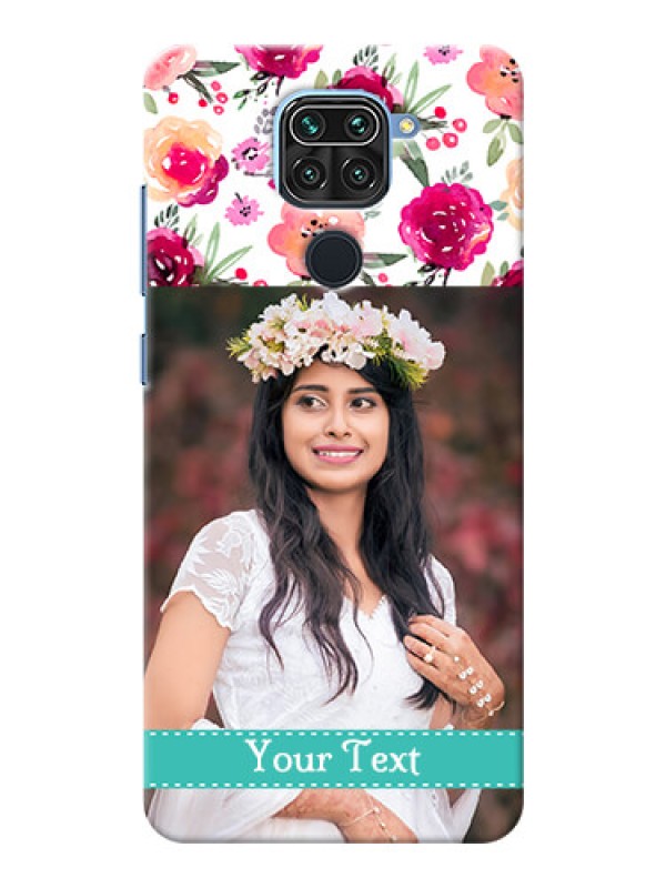 Custom Redmi Note 9 Personalized Mobile Cases: Watercolor Floral Design