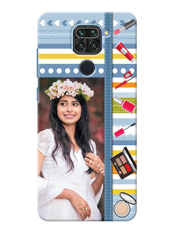 Custom Redmi Note 9 Personalized Mobile Cases: Makeup Icons Design