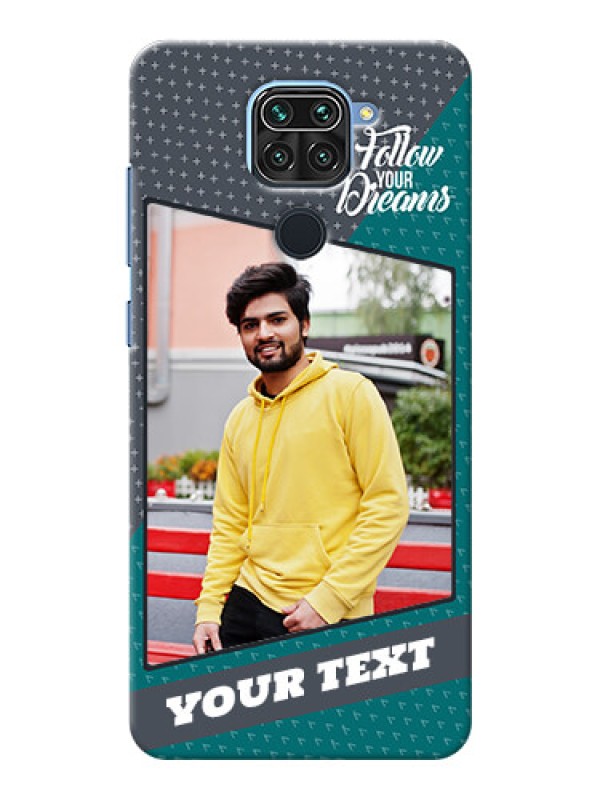 Custom Redmi Note 9 Back Covers: Background Pattern Design with Quote